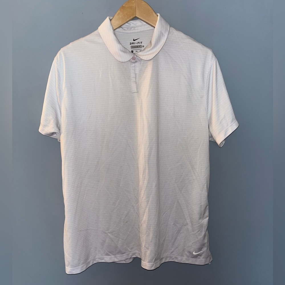 Nike Dri-FIT Standard Fit Polo Shirt Mens XXL White Short Sleeve Golf Top